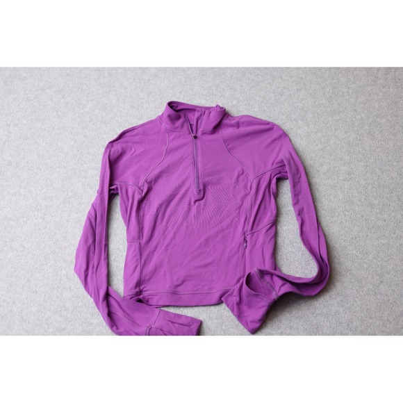 Lululemon Tops - Lululemon Its Rulu Run Long Sleeve Half Zip Pullover Purple Athletic Top Size 4